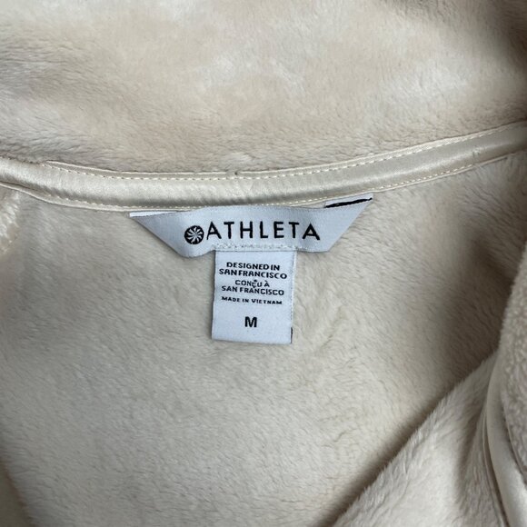 ATHLETA RECOVER COZY SNAP FRONT SWEATSHIRT CHANTILLY CREAM WOMENS M PULLOVER - Picture 7 of 11